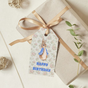 Vintag Peter Rabbit Beatrix Potter Floral Kid's Geschenkanhänger