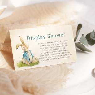 Vintag Peter Rabbit Display Dusche Kinderdusche Begleitkarte