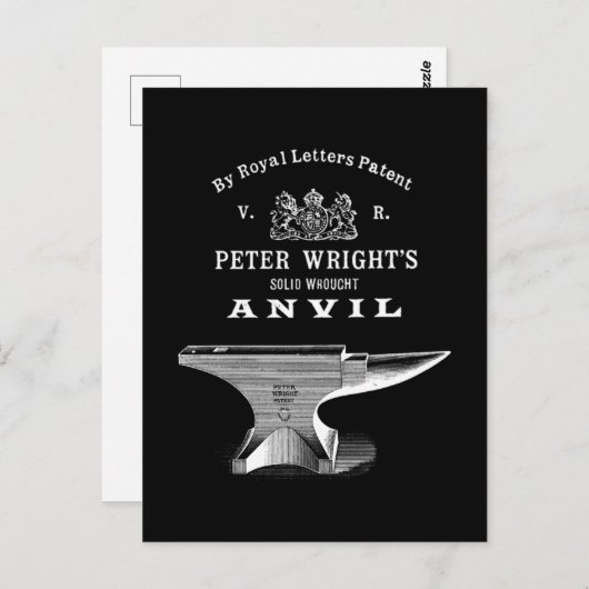 Vintag Peter Wright Anvil Blacksmithing Postkarte (Vorne/Hinten)