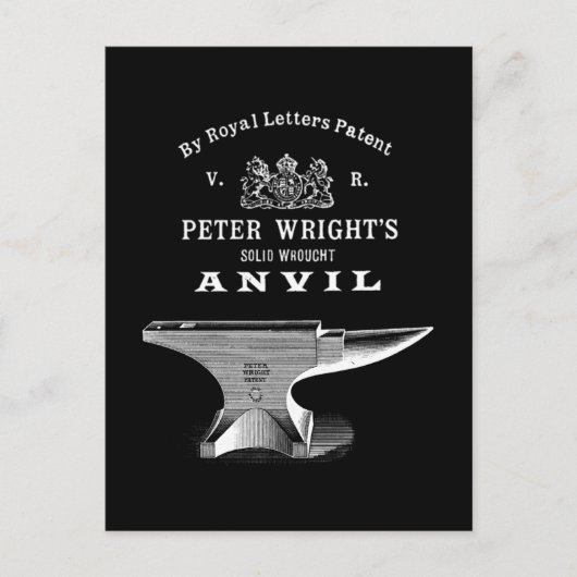 Vintag Peter Wright Anvil Blacksmithing Postkarte (Vorderseite)