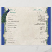 Vintag Pfau 5 - Feierliches Hochzeitsprogramm (Rückseite)