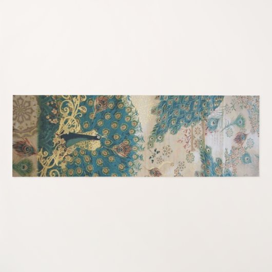 Vintag Pfau - Yoga Mat Yogamatte (Vorderseite (Horizontal))