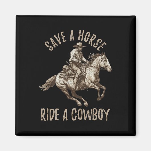 Vintag Pferd retten12 Magnet (Vorne)