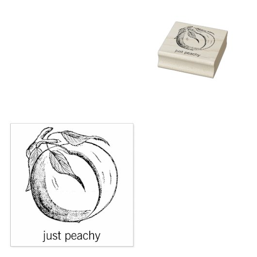 Vintag Pfirsich Gummistempel (Stempel)