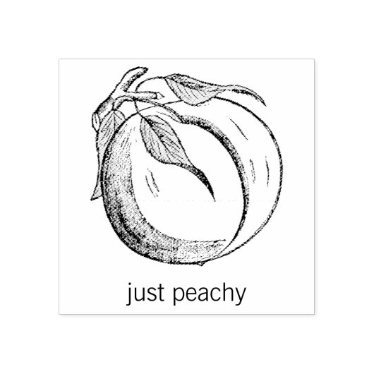 Vintag Pfirsich Gummistempel (Prägung)
