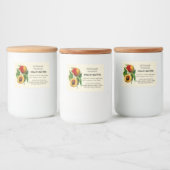 Vintag Pfirsich Lebensmitteletikett (Flaschen)