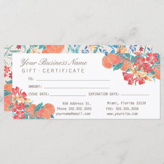 Vintag Pfirsichblütensalon (Vorne/Hinten)