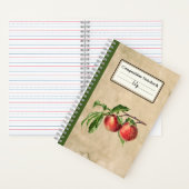 Vintag Pfirsiche Illustration Personalisiert Comp Notizblock (Innen)