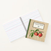 Vintag Pfirsiche Illustration Personalisiert Comp Notizblock (Innenseite)