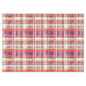 Vintag Pfirsichtrauben Retro Kariert Tischdecke (Vorderseite (Horizontal))