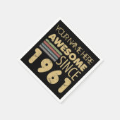 Vintag Phantastisch 1961 60. Geburtstag Serviette (Ecke)