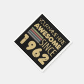 Vintag Phantastisch 1962 60. Geburtstag Serviette (Ecke)