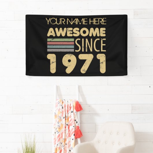 Vintag Phantastisch 1971 50. Geburtstag Banner (Insitu)