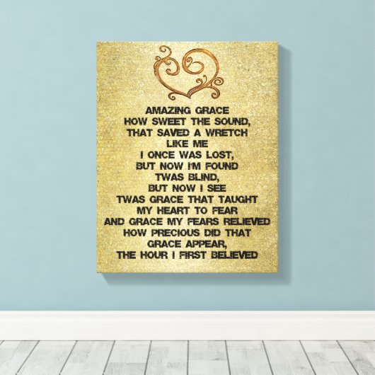Vintag Phantastisch Grace Hymn Leinwanddruck (Insitu (Holzboden))