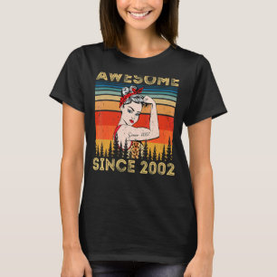 Vintag Phantastisch seit 2002 Geburtstagsfrau Leop T-Shirt