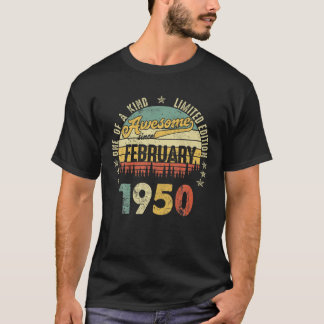 Vintag Phantastisch seit Februar 1950 72 Jahre alt T-Shirt