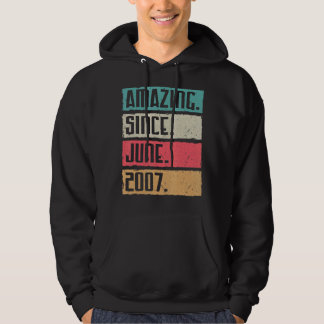 Vintag Phantastisch seit Juni 2007 Glückwunsch Geb Hoodie