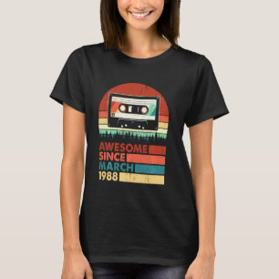 Vintag Phantastisch seit März 1988 32 Jahre alt Fa T-Shirt