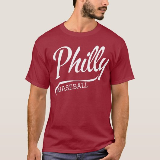Vintag Philadelphia Baseball Skyline Retro Philly T-Shirt (Vorderseite)