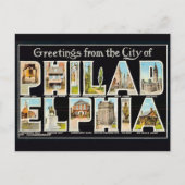 Vintag Philadelphia Greeting Postkarte (Vorderseite)