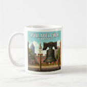 Vintag Philadelphia Pennsylvania Kaffeetasse (Links)