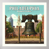 Vintag Philadelphia Pennsylvania Poster (Vorne)