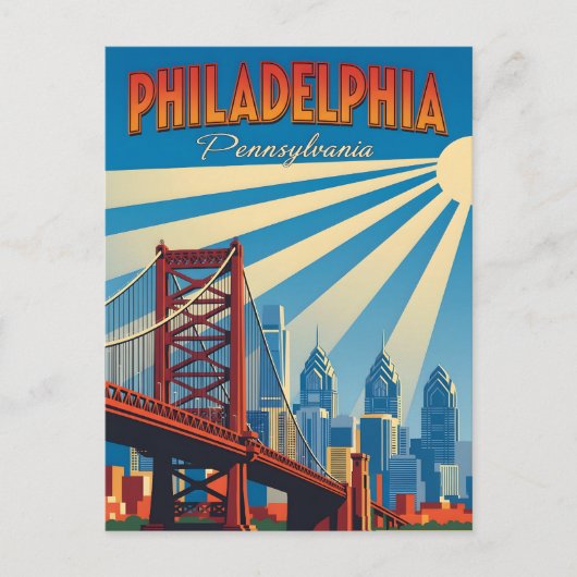 Vintag Philadelphia Pennsylvania Postkarte (Vorderseite)
