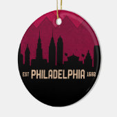 Vintag Philadelphia Philly Pennsylvania Skyline Keramik Ornament (Links)