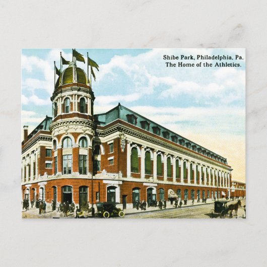 Vintag Philly Baseball Shibe Park Athletics Postkarte (Vorderseite)