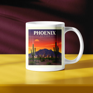 Vintag Phoenix Arizona Kaffeetasse