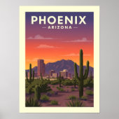 Vintag Phoenix Arizona Poster (Vorne)