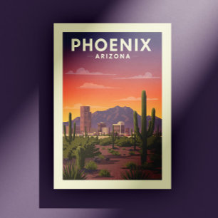 Vintag Phoenix Arizona Postkarte
