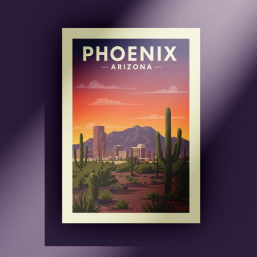 Vintag Phoenix Arizona Postkarte