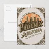 Vintag Phoenix Arizona Postkarte (Vorne/Hinten)