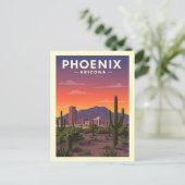 Vintag Phoenix Arizona Postkarte (Stehend Vorderseite)