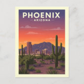 Vintag Phoenix Arizona Postkarte (Vorderseite)