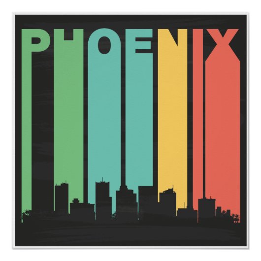 Vintag Phoenix Cityscape Poster (Vorderseite)