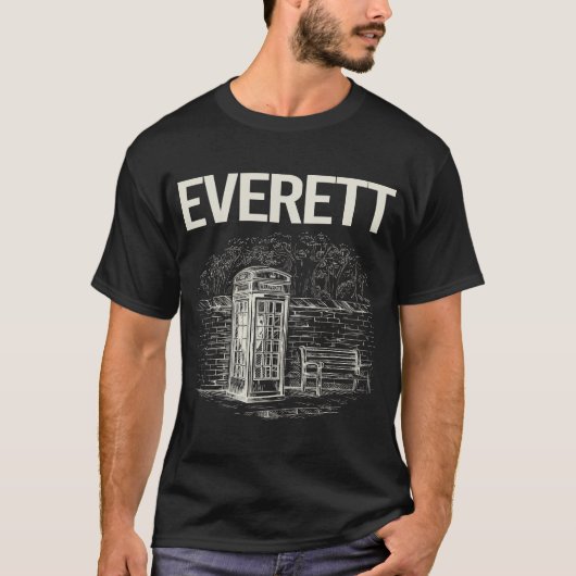 Vintag Phone Booth Everett T-Shirt (Vorderseite)