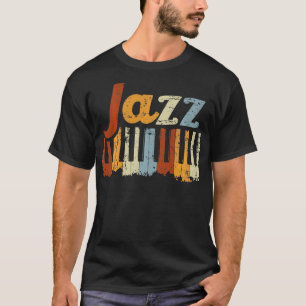 Vintag Piano Musical Instrument Jazz Piano Keys P T-Shirt