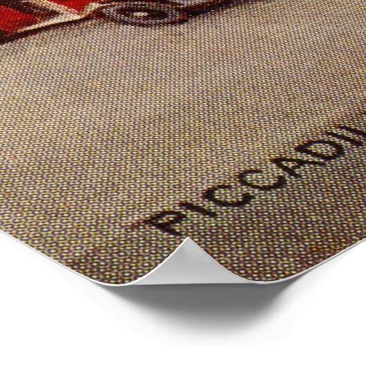 Vintag Piccadilly Circus London Poster (Ecke)