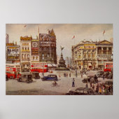 Vintag Piccadilly Circus London Poster (Vorne)