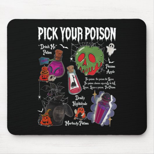Vintag Pick Dein Gift Halloween-Party Spooky Mousepad (Vorne)