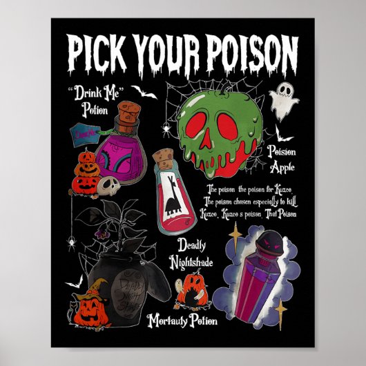 Vintag Pick Dein Gift Halloween-Party Spooky Poster (Vorne)