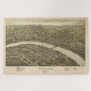 Vintag Pictorial Map of Fairmont WV (1897) Puzzle