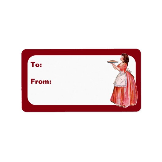 Vintag Pie Maker Adressaufkleber (Vorne)