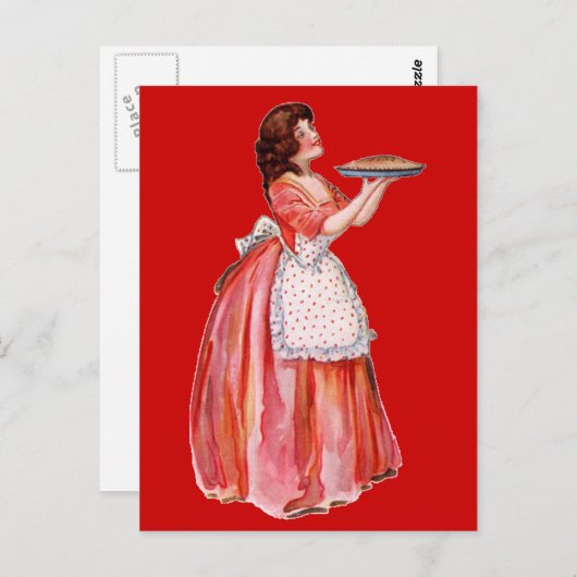 Vintag Pie Maker Postkarte (Vorne/Hinten)