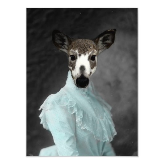 Vintag Piebald Dressed Deer Fotodruck (Vorne)