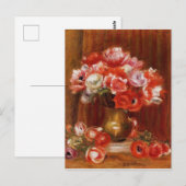Vintag Pierre-Auguste Renoir Anemones Postkarte (Vorne/Hinten)