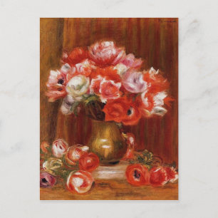 Vintag Pierre-Auguste Renoir Anemones Postkarte