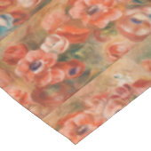 Vintag Pierre Auguste Renoir Blue Pink Anemones Tischdecke (Schrägansicht)